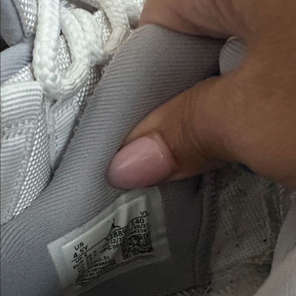 Kids Gray and White Sneakers - Picture 7 of 10